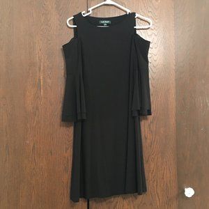 Lauren Ralph Lauren Black Cutout Shoulder Dress